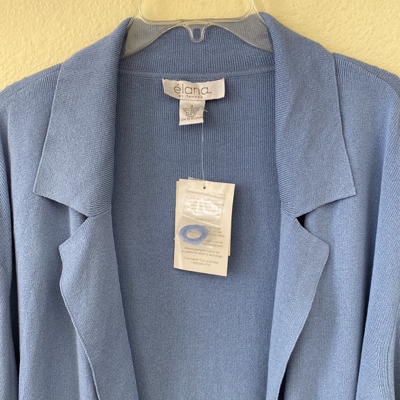 Elana by Tanner Blue Shawl Collar Cardigan - Picture 3 of 6